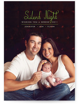 Silent Night Baby Christmas Photo Cards