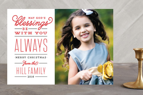 God's Blessings Christmas Photo Cards