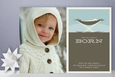 Unto Us Christmas Photo Cards