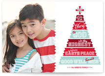 Papercut Tree Christmas Photo Cards