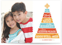 Papercut Tree Christmas Photo Cards