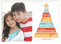 Papercut Tree Christmas Photo Cards