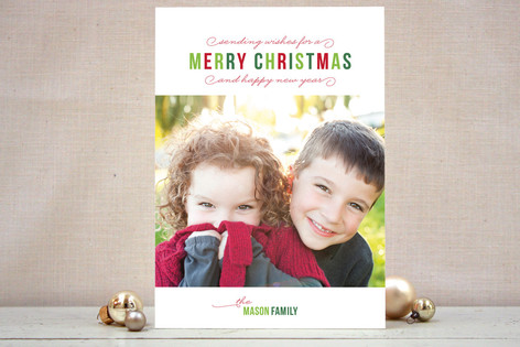 Simple Season Christmas Photo Cards