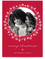 Red Wreath Christmas Photo Cards