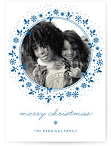 Red Wreath Christmas Photo Cards