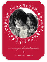 Red Wreath Christmas Photo Cards