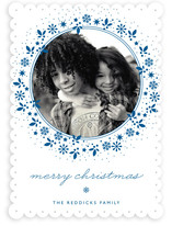 Red Wreath Christmas Photo Cards
