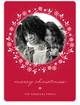 Red Wreath Christmas Photo Cards
