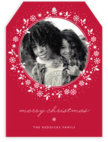 Red Wreath Christmas Photo Cards