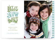Snowfall Christmas Photo Cards