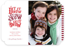 Snowfall Christmas Photo Cards