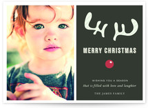 Joyeux Noel + Reindeer Christmas Photo Cards