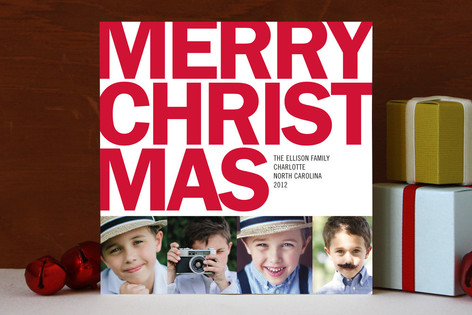 Four Square Christmas Photo Cards