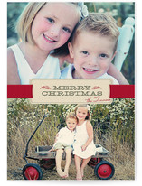 Christmas Ribbon Christmas Photo Cards