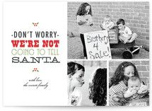 Don't Tell Santa Christmas Photo Cards