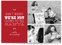 Don't Tell Santa Christmas Photo Cards