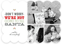 Don't Tell Santa Christmas Photo Cards