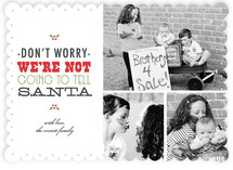 Don't Tell Santa Christmas Photo Cards