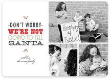 Don't Tell Santa Christmas Photo Cards
