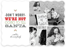 Don't Tell Santa Christmas Photo Cards
