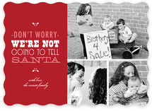 Don't Tell Santa Christmas Photo Cards