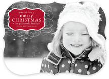 Vintage Label Christmas Photo Cards