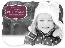 Vintage Label Christmas Photo Cards