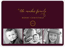 Classic Family Christmas Photo Cards