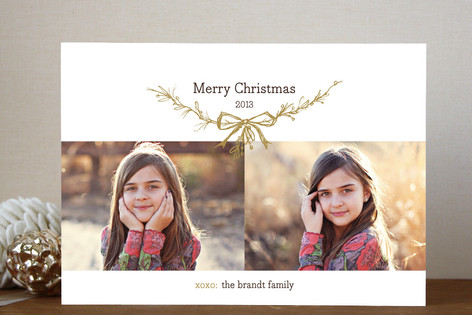 Mistletoe Kisses Christmas Photo Cards