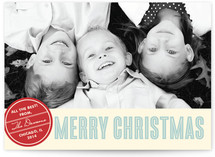 Retro Peace Christmas Photo Cards