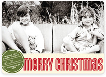 Retro Peace Christmas Photo Cards