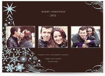 Snowflake Tree Christmas Photo Cards