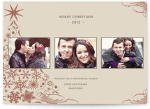 Snowflake Tree Christmas Photo Cards