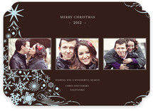 Snowflake Tree Christmas Photo Cards