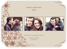 Snowflake Tree Christmas Photo Cards