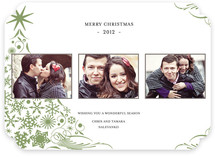 Snowflake Tree Christmas Photo Cards