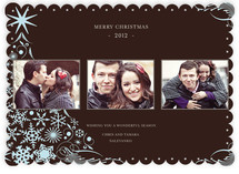 Snowflake Tree Christmas Photo Cards