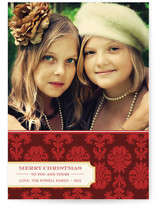 Christmas Damask Christmas Photo Cards