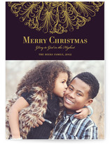 Round Flourish Christmas Photo Cards