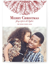 Round Flourish Christmas Photo Cards