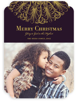 Round Flourish Christmas Photo Cards