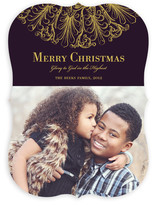 Round Flourish Christmas Photo Cards