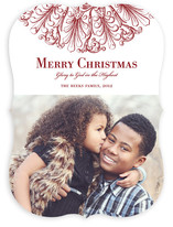 Round Flourish Christmas Photo Cards