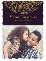 Round Flourish Christmas Photo Cards
