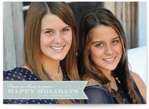 Red Ribbon Happiness Christmas Photo Cards