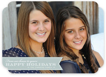 Red Ribbon Happiness Christmas Photo Cards