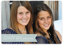 Red Ribbon Happiness Christmas Photo Cards