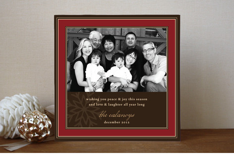 Snowflake Frame Christmas Photo Cards
