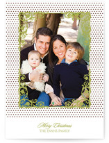 Polka Dot Frame Christmas Photo Cards