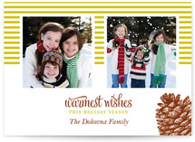 Stripes and Pine Christmas Photo Cards